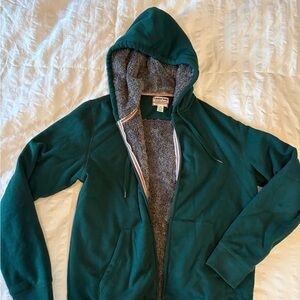 Lands' End Teal and Gray Sherpa Jacket